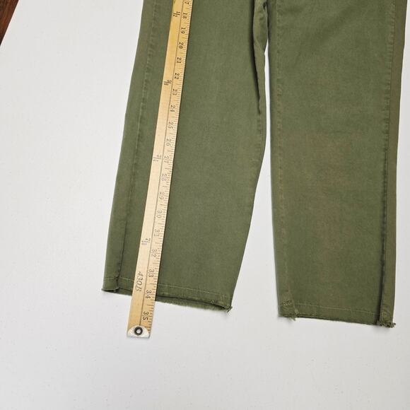 Nili Lotan East Hampton Pant Size 10 Olive Green Raw Hem Chino Straight Leg NWT - Picture 11 of 16